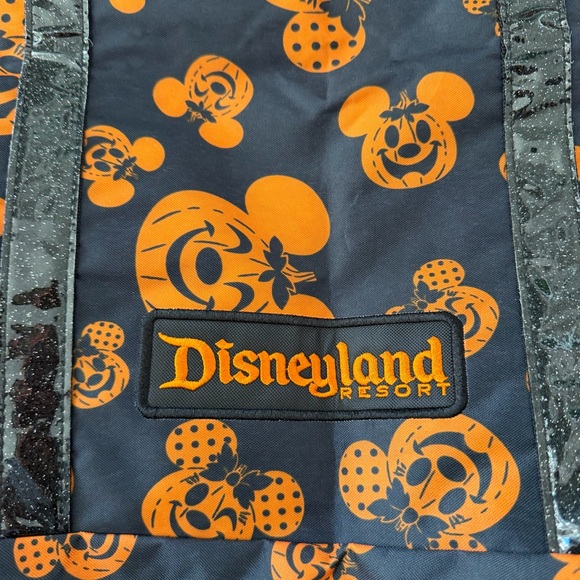 Disneyland Resort Halloween Tote Bag Mickey Pumpkin Orange Black Disney Parks - Picture 6 of 7